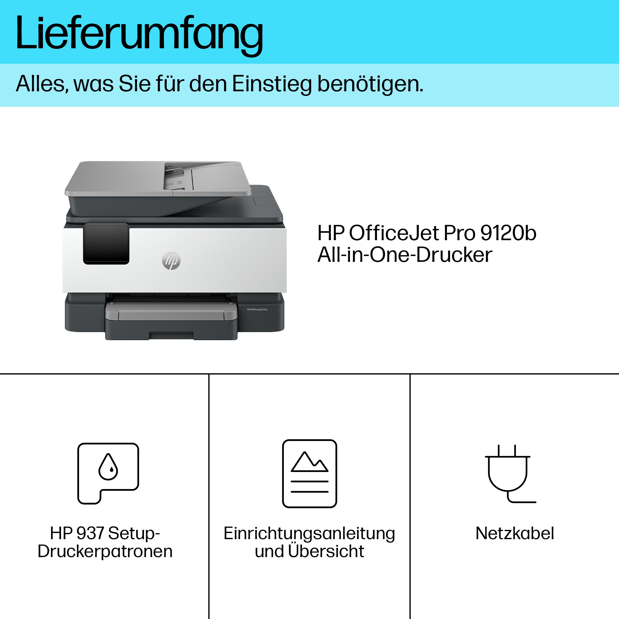HP HP Multifunktionsdrucker OfficeJet Pro 9120b All-in-One Stampante multifunzione