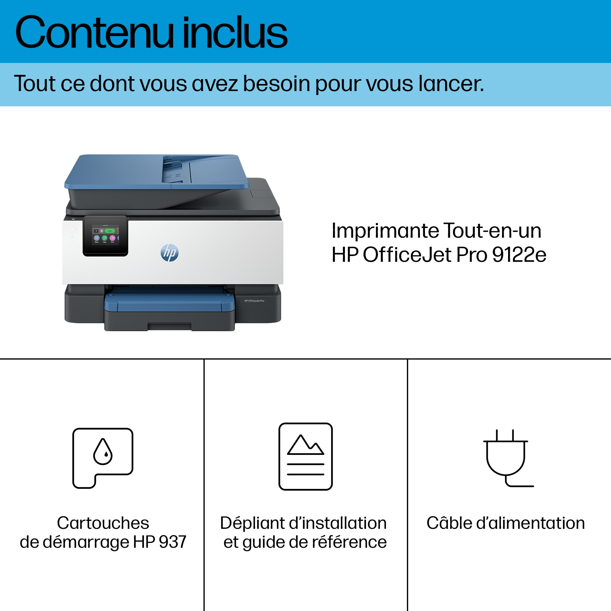 HP HP Multifunktionsdrucker OfficeJet Pro 9122e All-in-One Termica a getto d'inchiostro STAMPANTE WLAN Connettibile alla rete