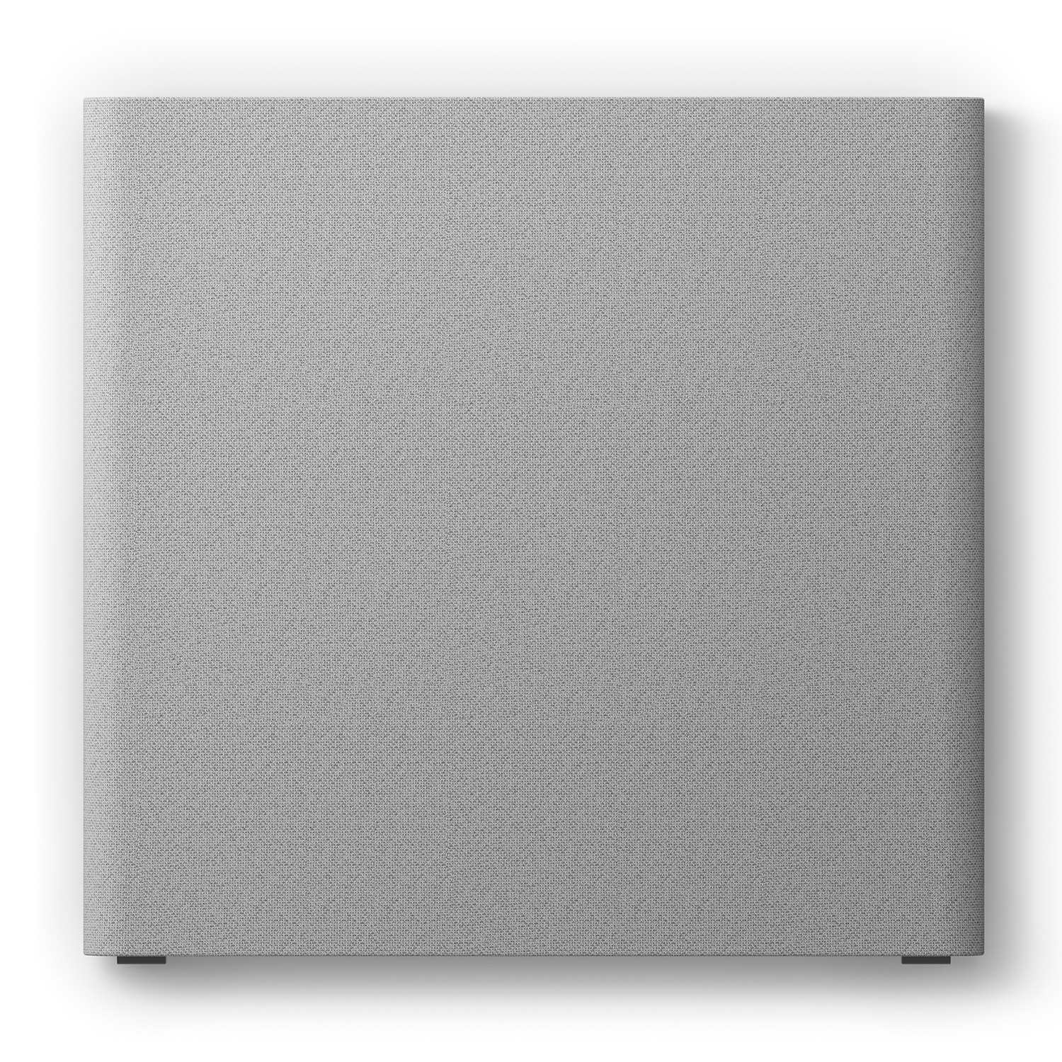 Un pannello fonoassorbente grigio chiaro. Ha una forma quadrata.