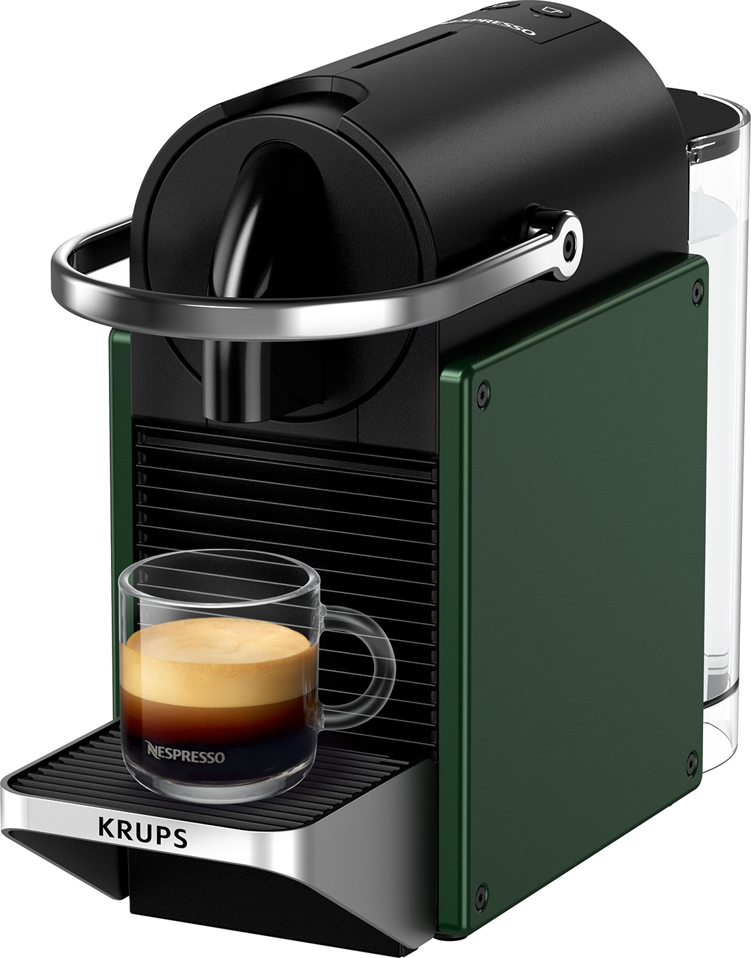 KRUPS XN306310 Nespresso Pixie Redesign kapszulás kávéfőző sötétzöld