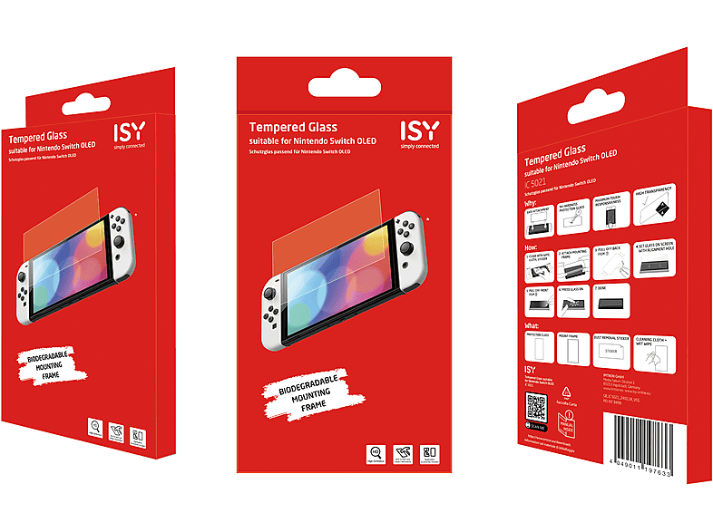 ISY IC-5021 Schutzglas für Nintendo Switch OLED — Foto 3 von 3