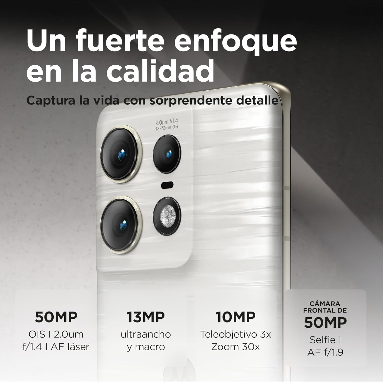 Móvil - Motorola edge 50 Pro, Perlado, 512 GB, 12 GB RAM, 6.67" Super HD (1220p), Snapdragon® 7 Gen 3, 4500 mAh, Android
