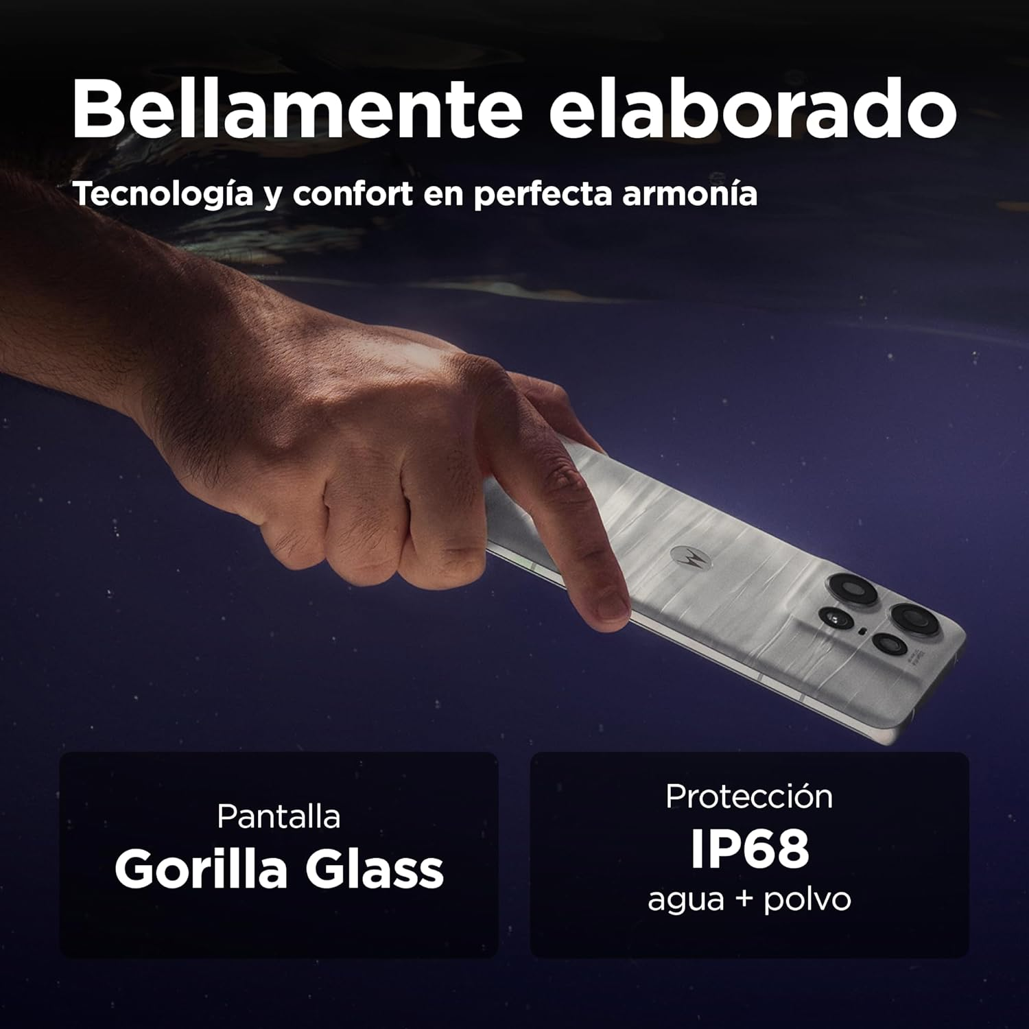 Móvil - Motorola edge 50 Pro, Perlado, 512 GB, 12 GB RAM, 6.67" Super HD (1220p), Snapdragon® 7 Gen 3, 4500 mAh, Android