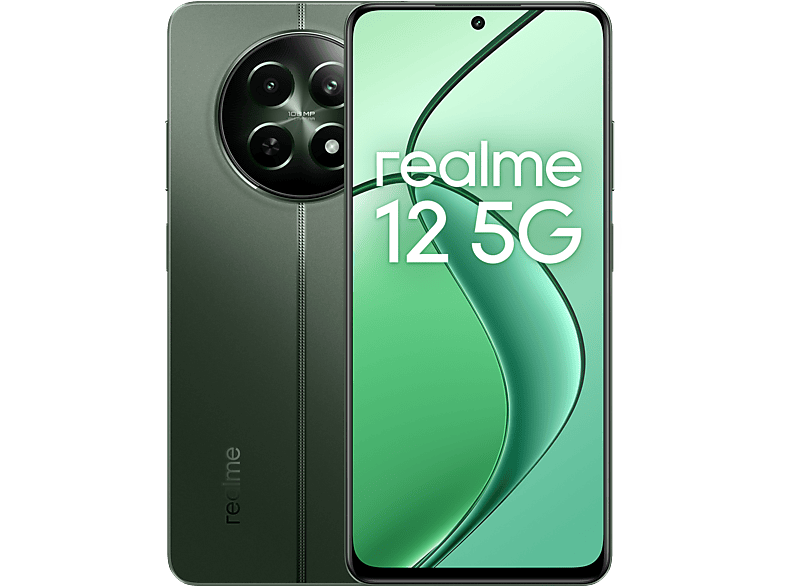 Móvil- realme 12 5G, Woodland Green, 256GB, 8GB RAM, 6.72" Full HD+, MediaTek Dimensity 6100+, 5000 mAh, Android