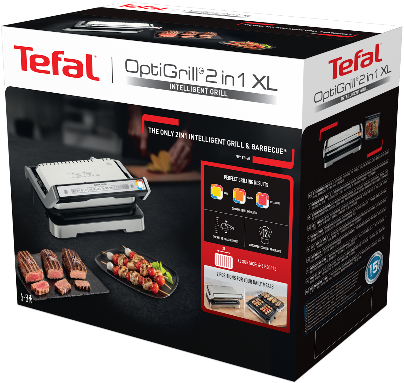 TEFAL GC782D30 OptiGrill XL intelligens grill | MediaMarkt