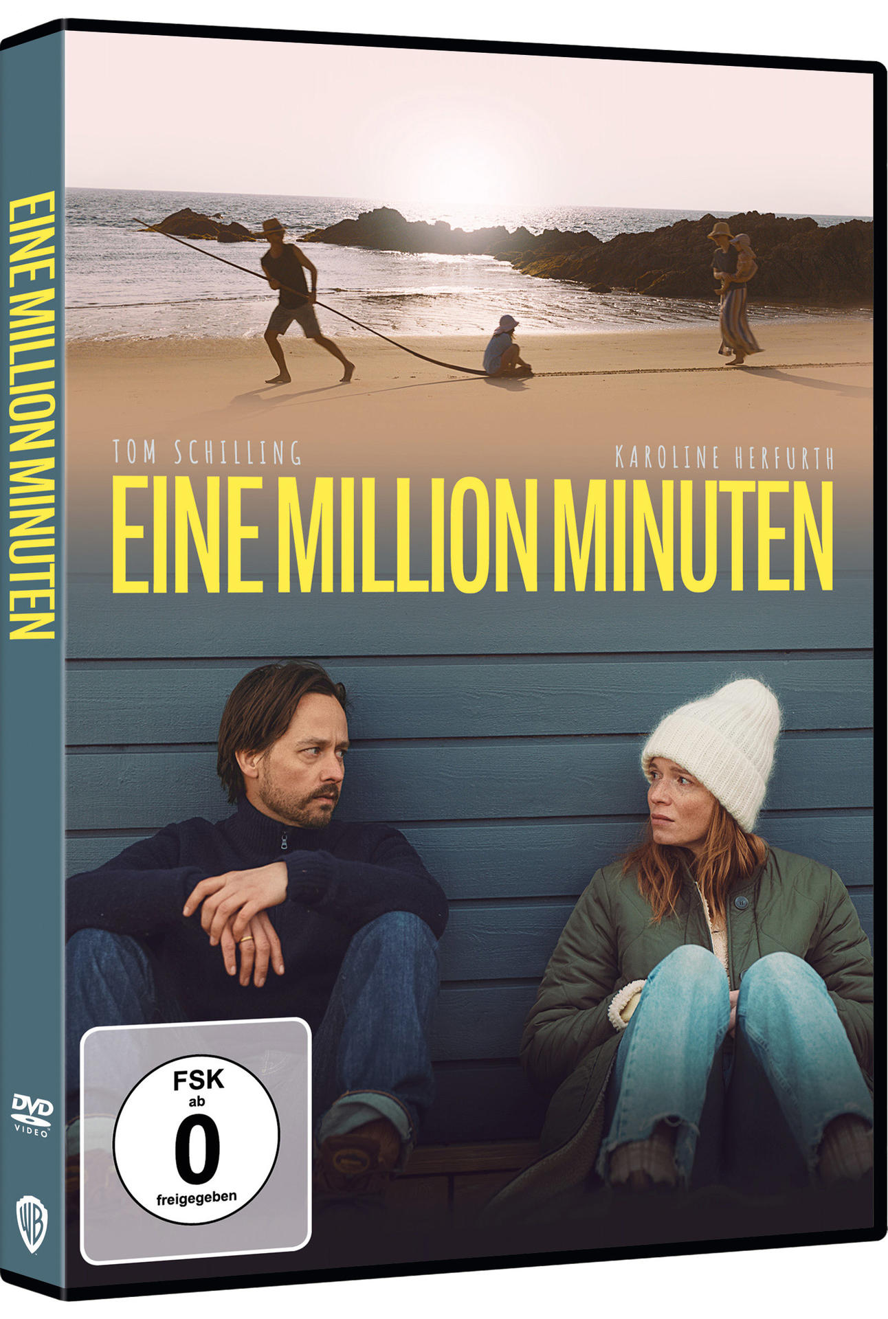 DVD-Hülle mit einem Filmplakat. Das Plakat zeigt einen Mann und eine Frau, mit einer Strandszene und Text.