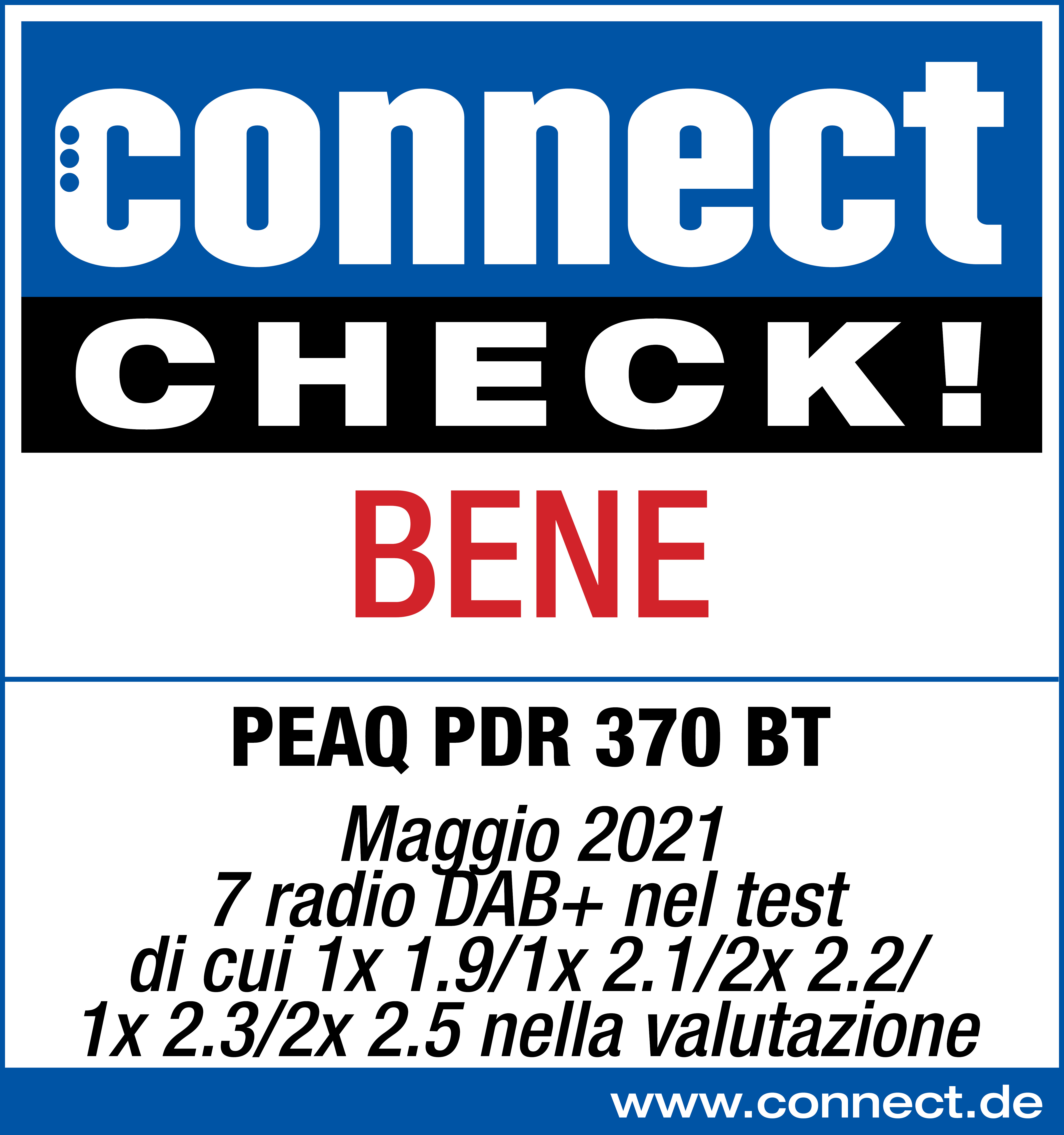 Connect Check! Bien. Test PEAQ PDR 370 BT en Mai 2021.