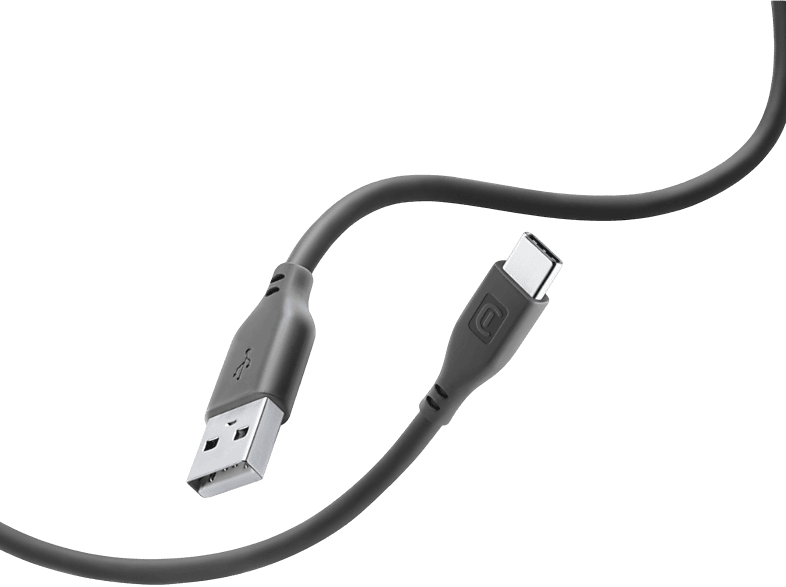 Cellularline Soft Kabel Usb-a-naar-usb-c Usb-kabel 12 M Zwart afbeelding