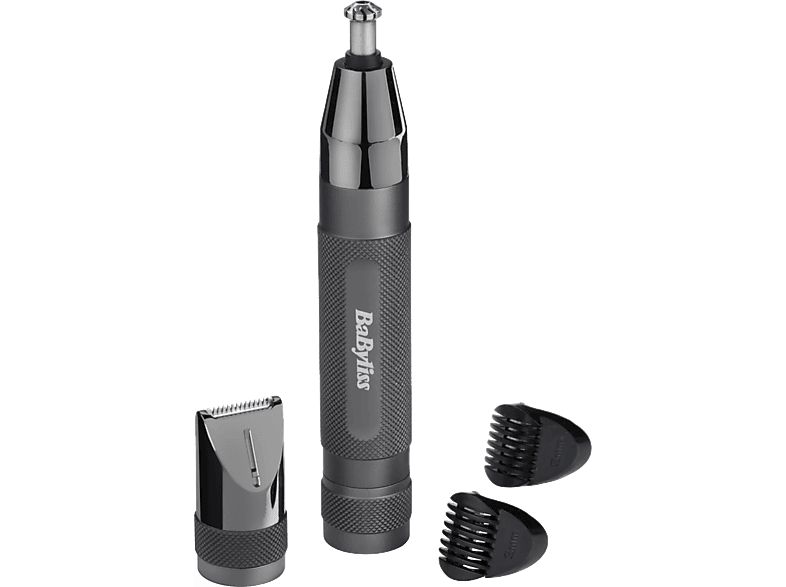 Cortapelos nariz Babyliss E111E Super X Metal Nariz Orejas y Cejas Cabezales intercambiables Black Edition