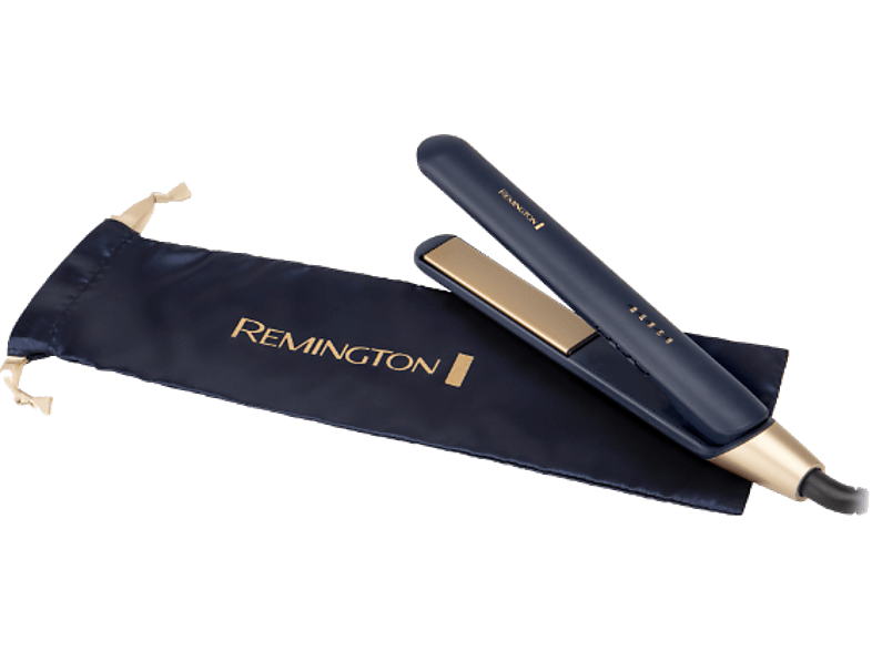 Plancha de pelo - Remington S5805, Cerámica Avanzada, Calentamiento ultrarrápido, 150-230 °C, Azul Marino