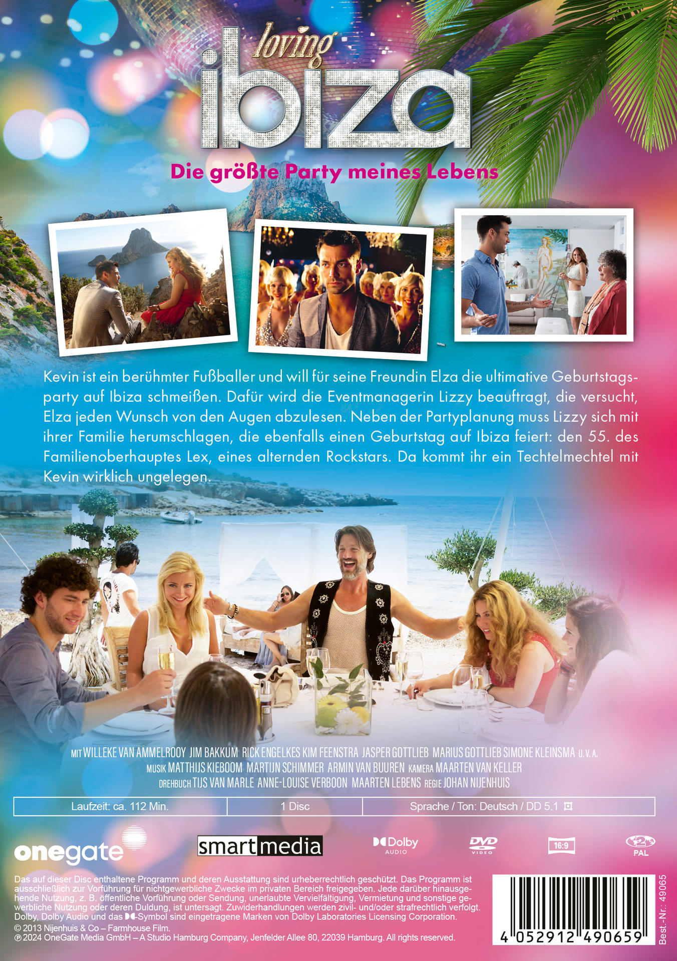 Die Rückseite einer DVD mit Leuten, die um einen Tisch sitzen.