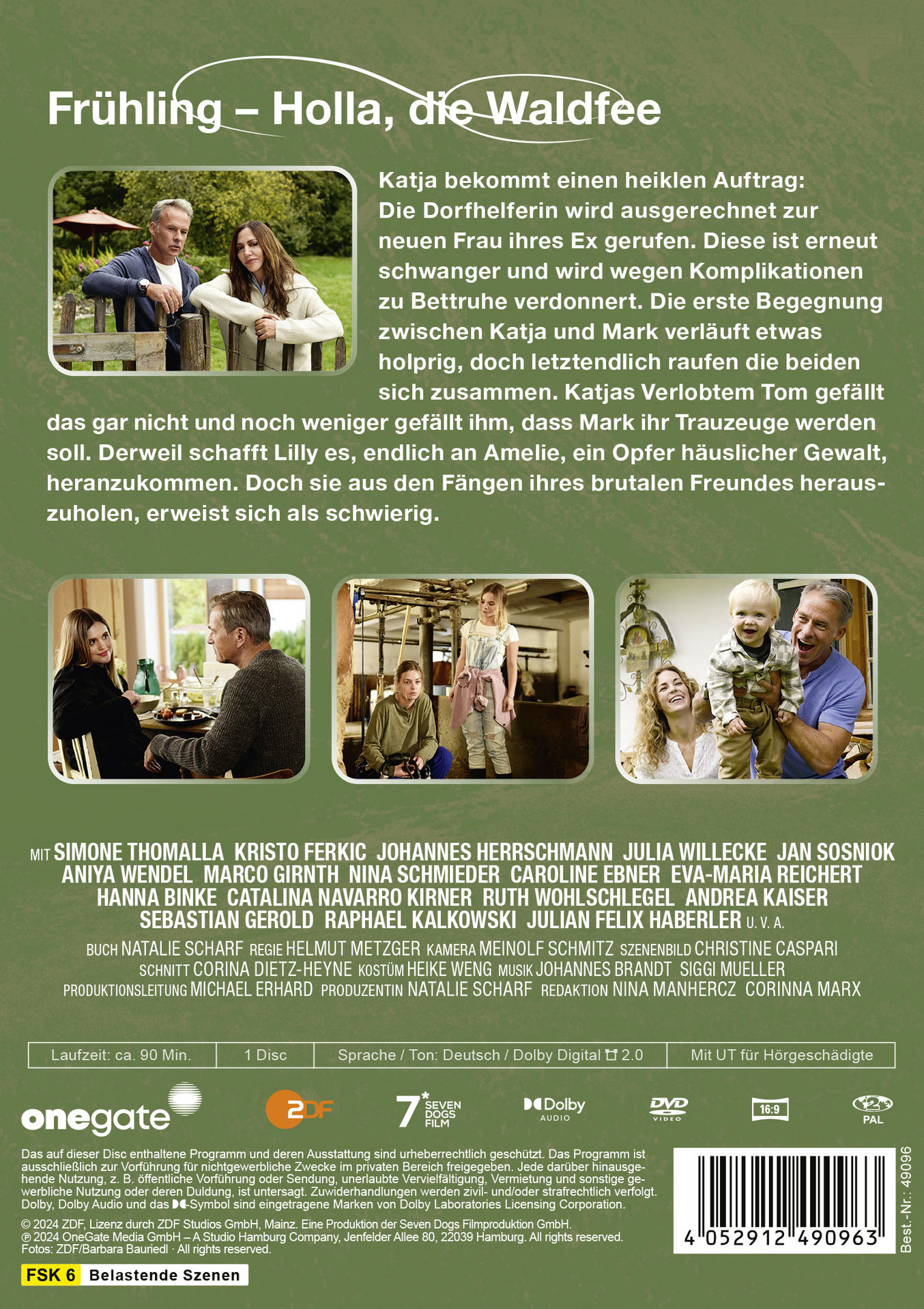 Rückseite einer DVD-Hülle mit Filmplakat und Darstellerbildern.