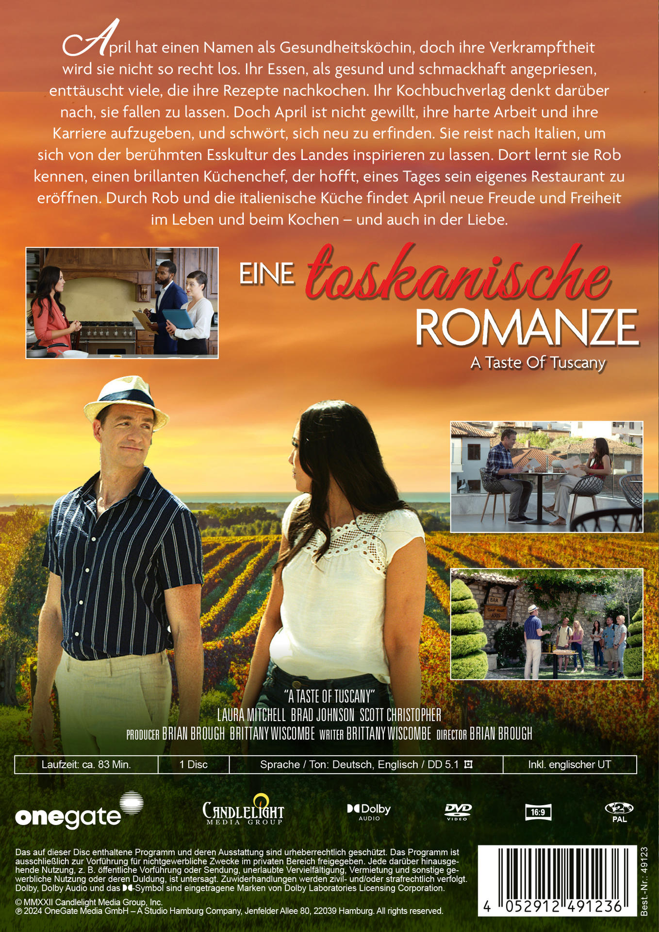 DVD-Hülle, ein Paar vorne, Weinberg im Hintergrund. Italienischer Titel.