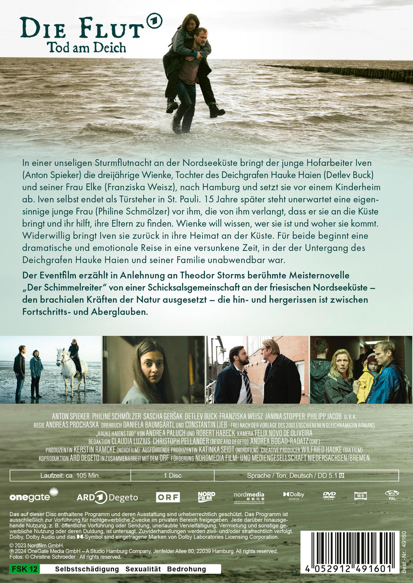 Filmcover mit zwei Personen im Wasser und einem Titel.