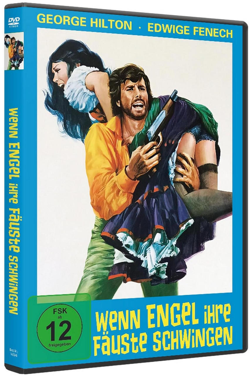 Filmplakat. Mann hält Frau. Der Titel ist auf Deutsch. Ein Logo für FSK 12 ist sichtbar.