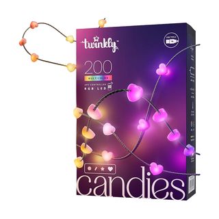 TWINKLY Candies Hearts 12m Ghirlanda di luci a LED RGB: oltre 16 milioni di colori