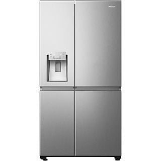 Frigorífico americano - Hisense RS818N4TIE1, No Frost, 179 cm, 636 l, WI-FI, Dispensador Agua & Hielo, Inox