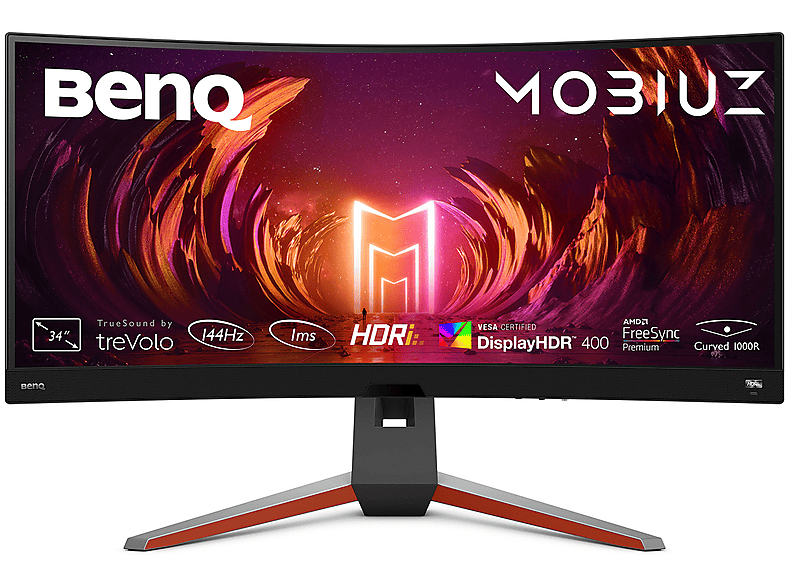 BenQ Ex3410R Monitor Gaming, 34", UHD 4K, 3440 x 1440 Pixel, tempo di risposta 1 ms, refresh rate 144 Hz
