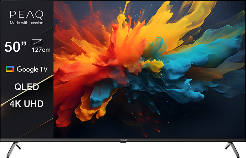 PEAQ PTV 50GQU-5024C 4K UHD Smart QLED Google TV, 126 cm