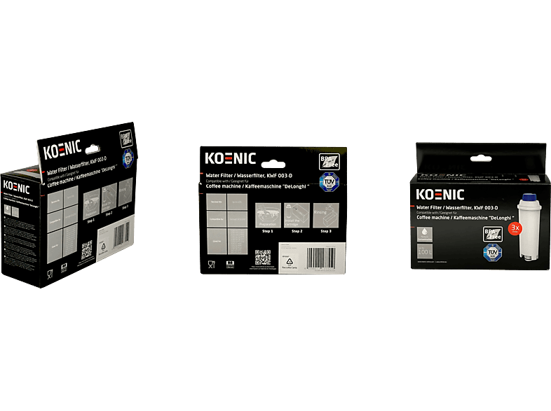 KOENIC KWF-003-D 3er Pack Filterkartusche Weiß