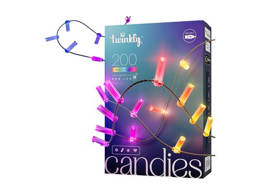 TWINKLY Candies Candles 12m Ghirlanda di luci a LED RGB: oltre 16 milioni di colori