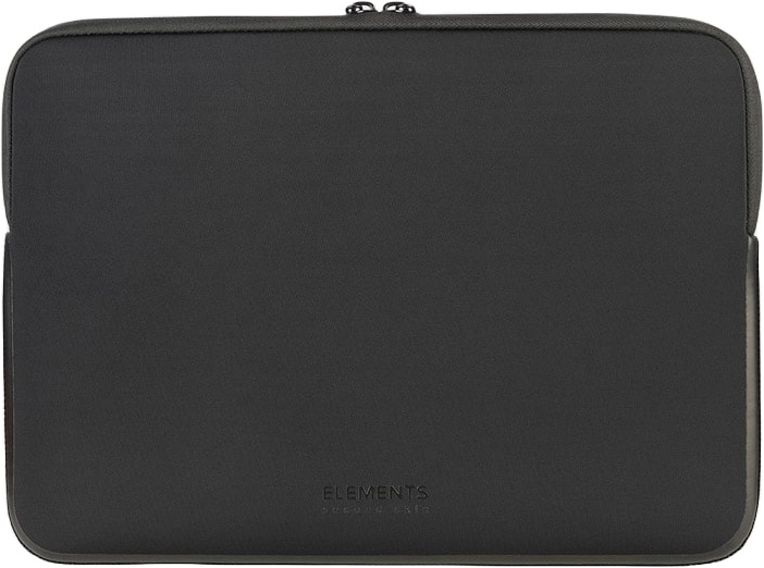 Schwarze Laptoptasche mit dem 'ELEMENTS'-Logo unten.