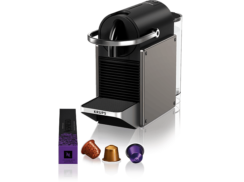 Krups Nespresso Pixie Redesign Titan Zilver (xn306t10 Yy5362fd)