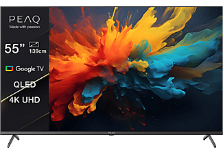 PEAQ PTV 55GQU-5024C 4K UHD Smart QLED Google TV, 139 cm