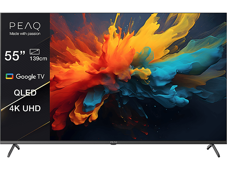 PEAQ PTV 55GQU-5024C 4K UHD Smart QLED Google TV, 139 cm