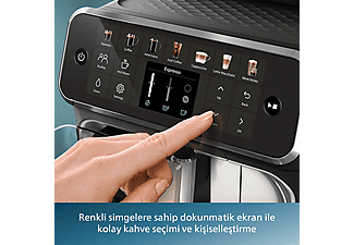 PHILIPS EP4446/70 Tam Otomatik Espresso Makinesi Krom Siyah_4