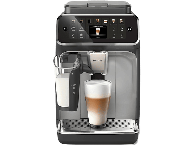 PHILIPS EP4446/70 Tam Otomatik Espresso Makinesi Krom Siyah