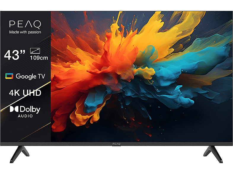 PEAQ PTV 43GU-5024T 4K UHD Smart Google TV, 108 cm