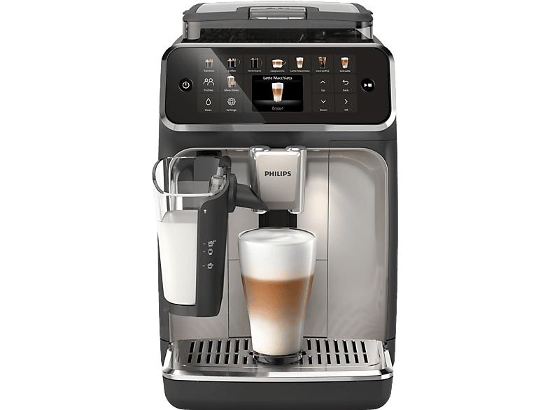 PHILIPS EP5547/90 Tam Otomatik Espresso Makinesi Krom Siyah_0