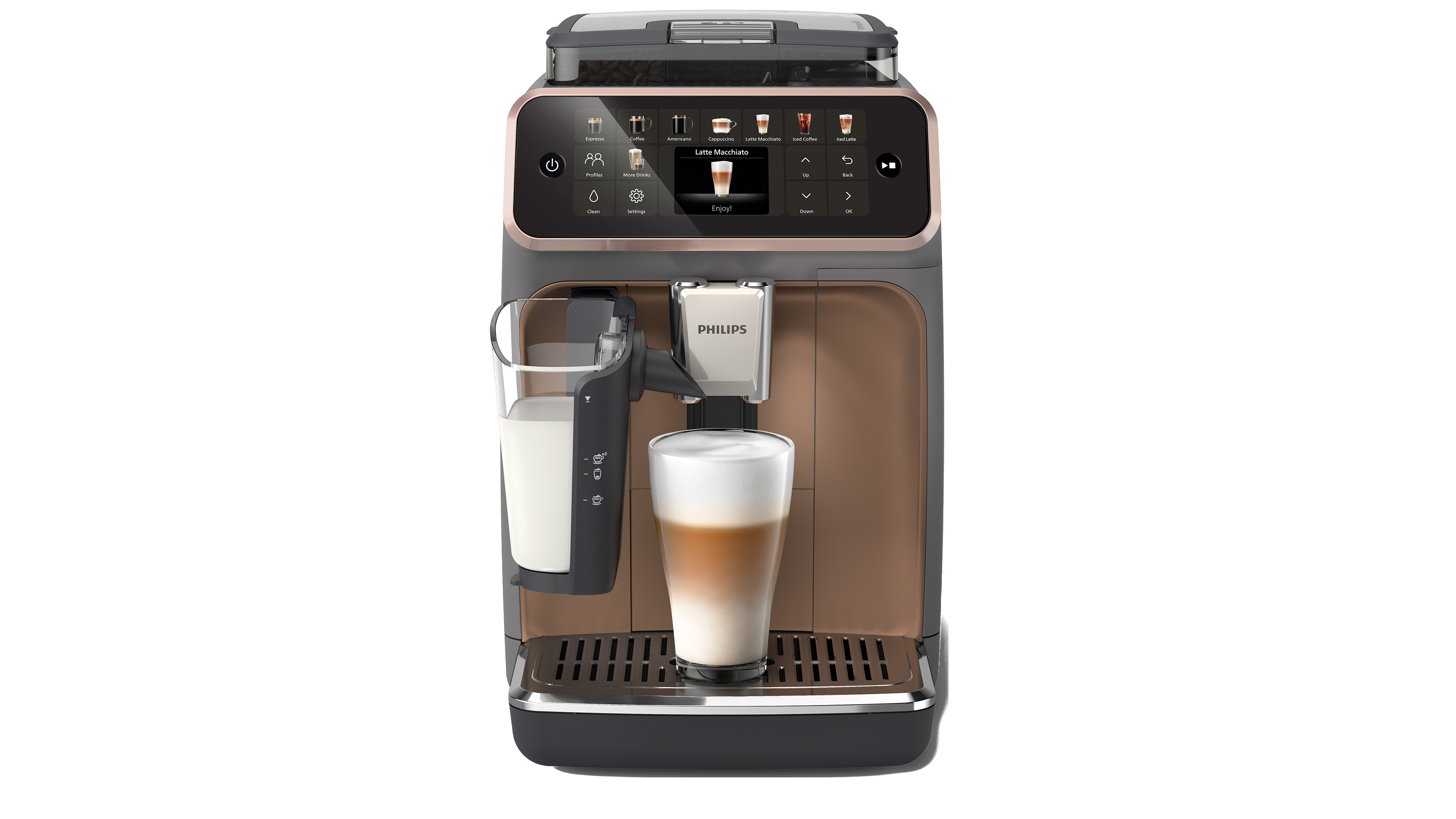 PHILIPS EP5547/90 Tam Otomatik Espresso Makinesi Krom Siyah Fiyat