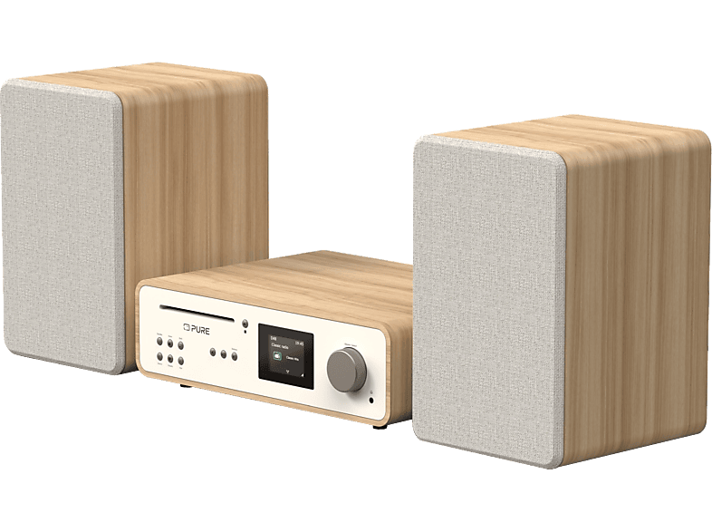 Pure Classic Stereo Kompakt Anlage, Coffee Black/Walnut; Musiksystem