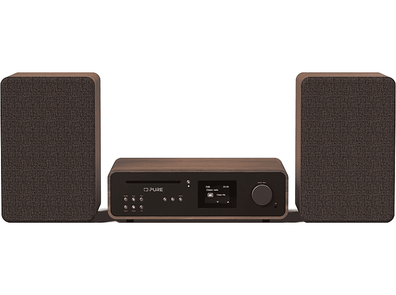 Pure Classic Stereo Kompakt Anlage, Coffee Black/Walnut; Musiksystem — Foto 2 von 5