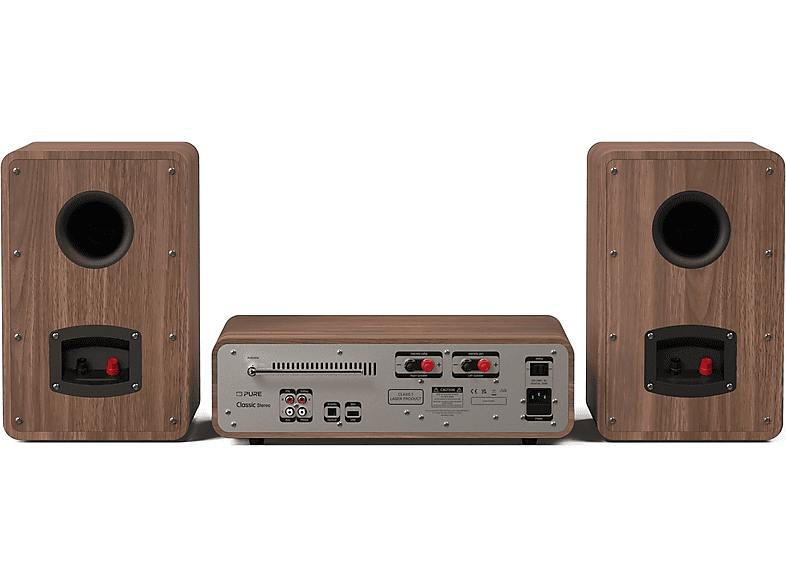 Pure Classic Stereo Kompakt Anlage, Coffee Black/Walnut; Musiksystem — Foto 3 von 5