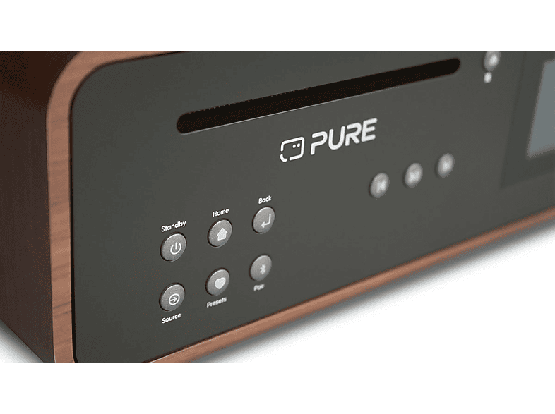 Pure Classic Stereo Kompakt Anlage, Coffee Black/Walnut; Musiksystem — Foto 5 von 5