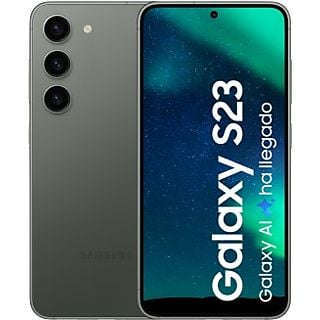 Móvil - Samsung Galaxy S23 5G, Botanic Green, 256GB, 8GB RAM, con IA, 6.1" FHD+, Qualcomm Snapdragon, 3900mAh, Android 13