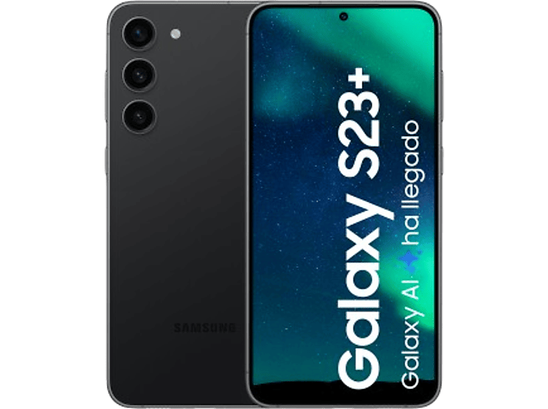 Samsung Galaxy S23 Plus 5G, Phantom Black, 512GB, 8 GB RAM, con IA, 6.6 FHD+, Qualcomm Snapdragon, 4700 mAh, Android 13