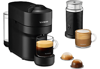NESPRESSO Vertuo Pop Kapsüllü Kahve Makinesi ve Süt Köpürtücü Aksesuar Siyah