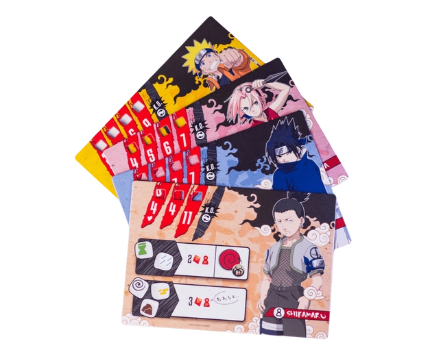 Egy rakás színes kártya anime karakterekkel.