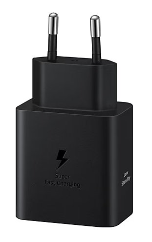Czarna ładowarka Samsung Super Fast Charging.