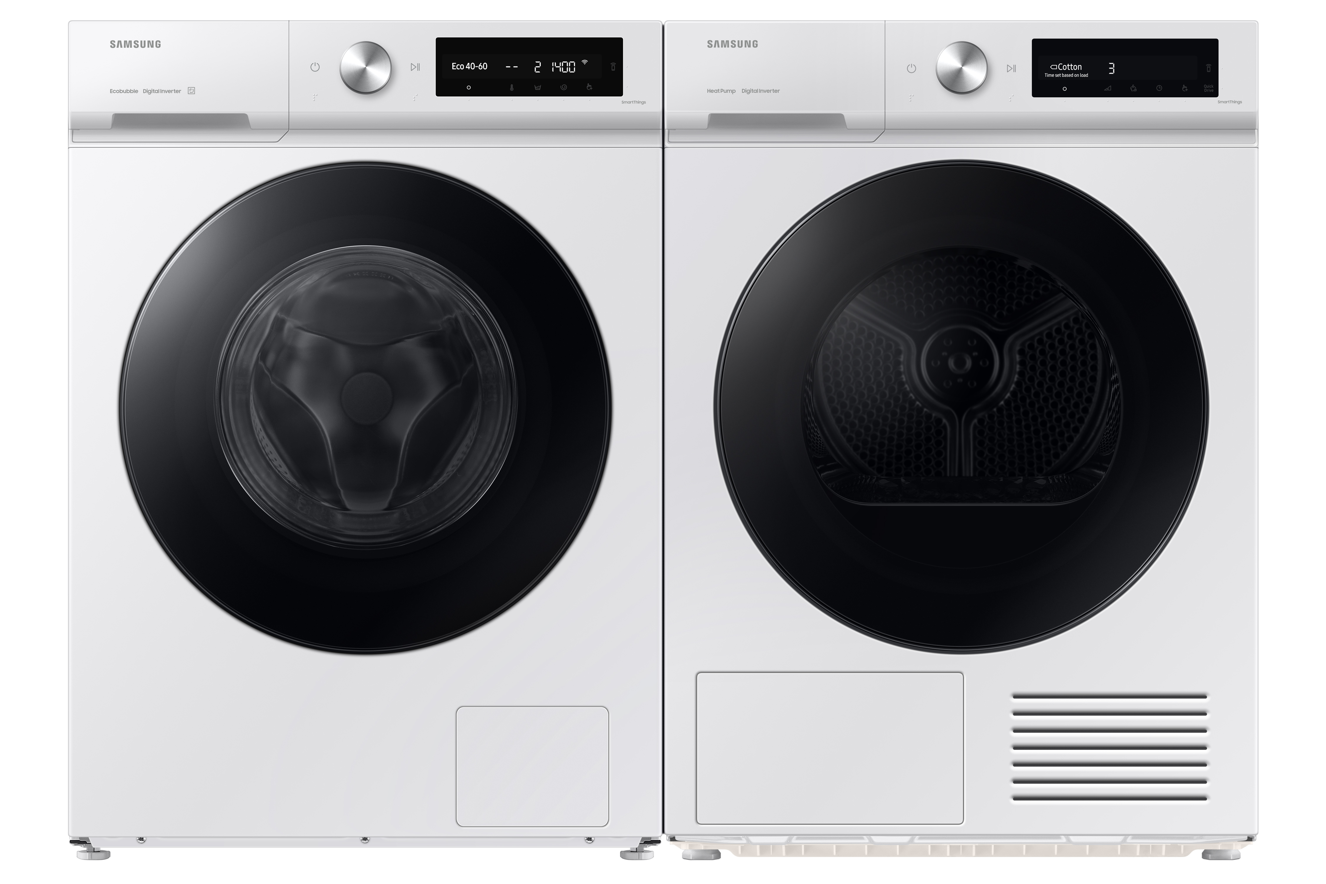 Ein Dokument mit Tabellen, die technische Details einer Samsung Waschmaschine zeigen.