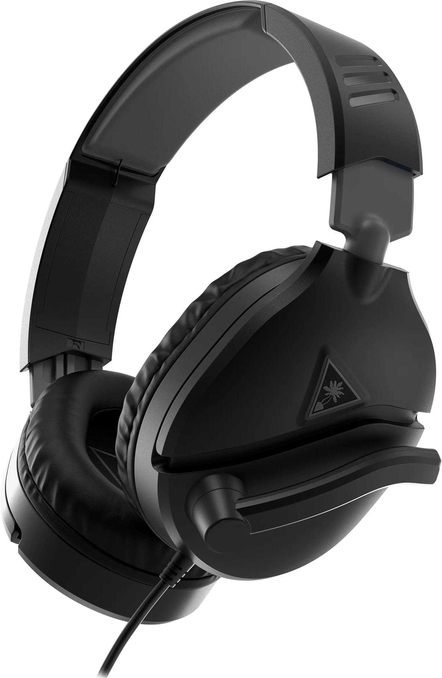 Cuffie Turtle Beach nere con microfono. I padiglioni auricolari e l'archetto sono imbottiti.