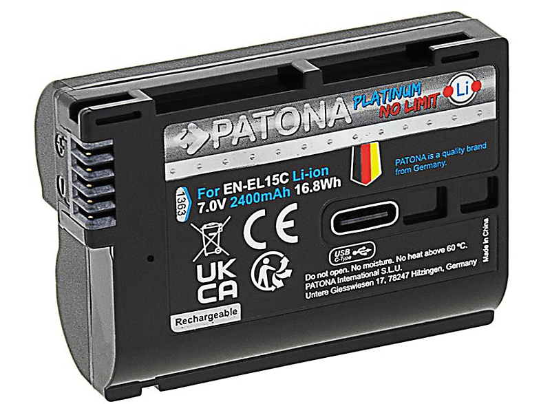 PATONA 1363 Li-Ion Akkus, 7 V, 2.250 mAh
