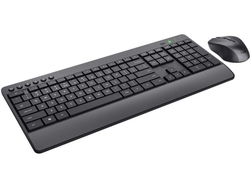 TRUST 25072, Clavier, Sans fil, Noir