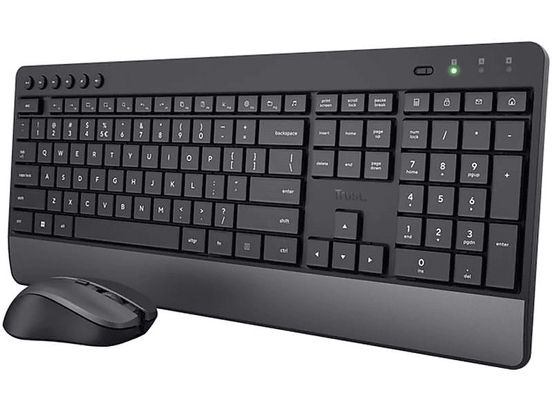 TRUST 25072, Tastatur, Kabellos, Schwarz