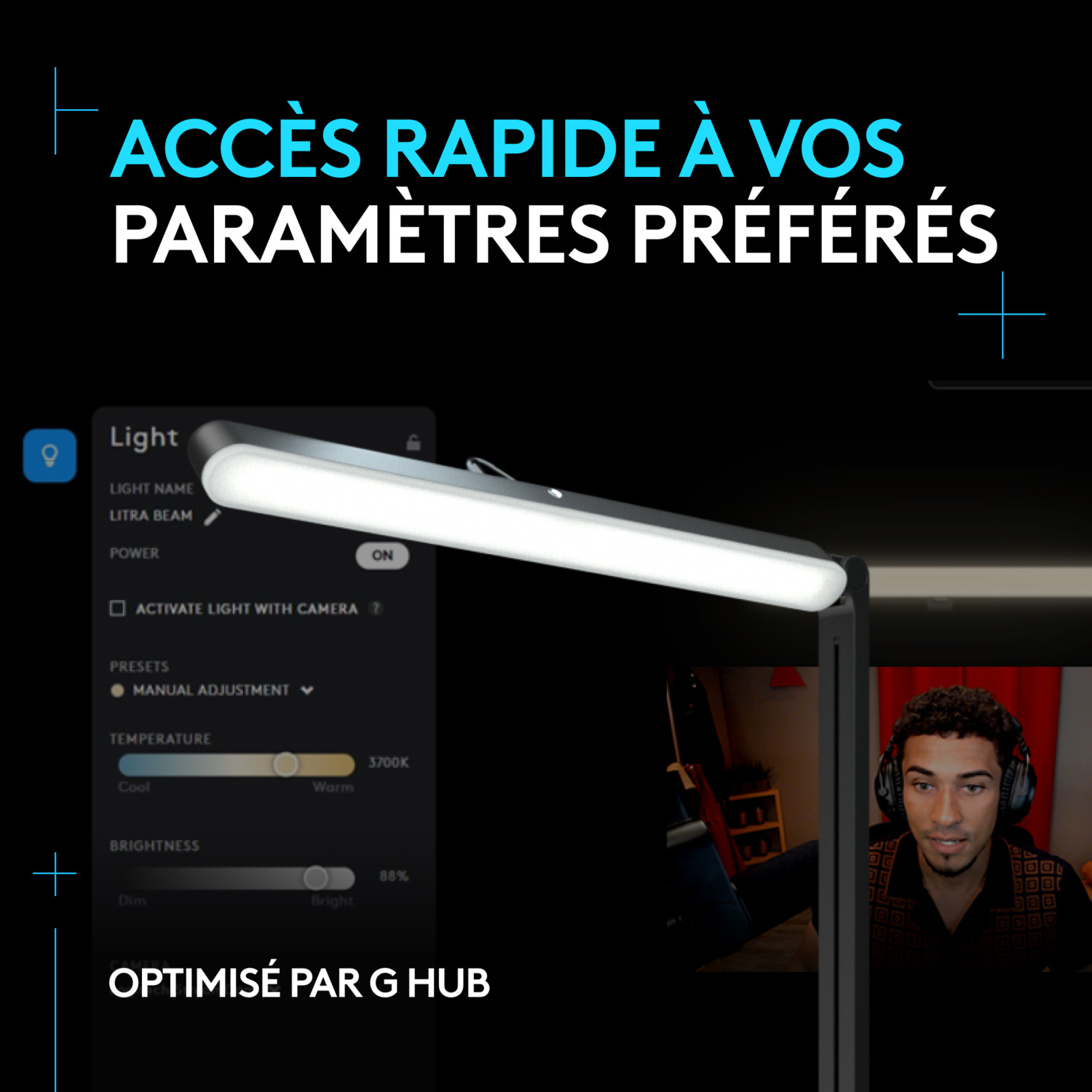 LOGITECH Lampe Streaming Litra Beam Premium Graphite (946-000020)