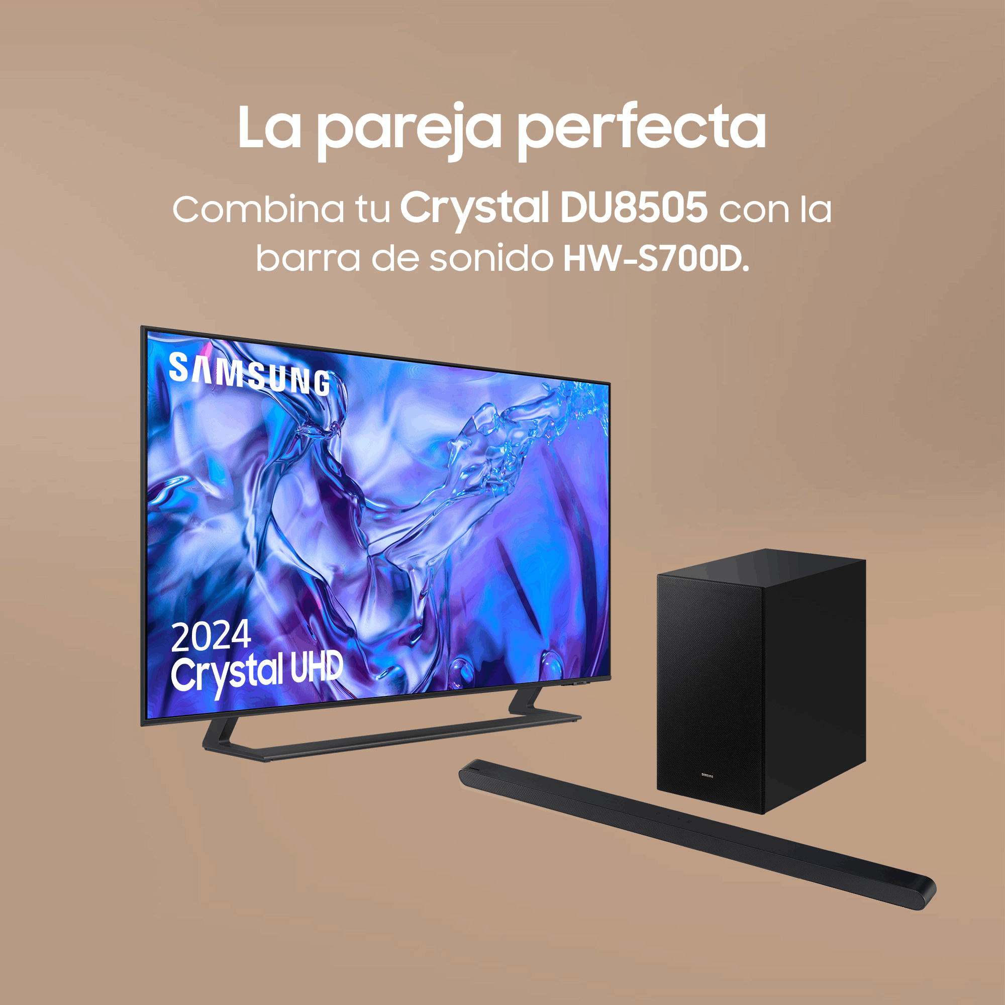 TV LED 43" - Samsung TU43DU8505KXXC, UHD 4K, Procesador Crystal 4K, Smart TV, DVB-T2 (H.265), Titan Gray